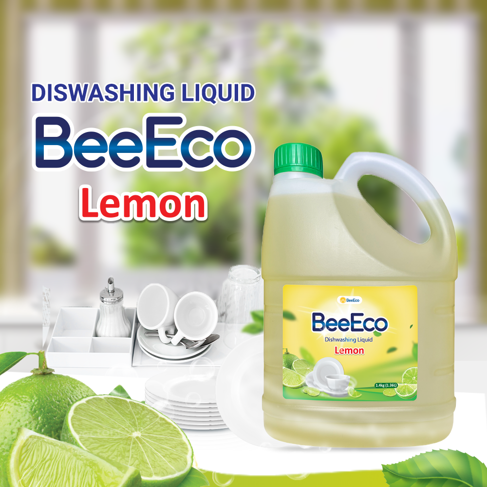 BeeEco Dishwashing Liquid Lemon 1.4Kgx8 Wholesale Biodegradabl Eco-Friendly