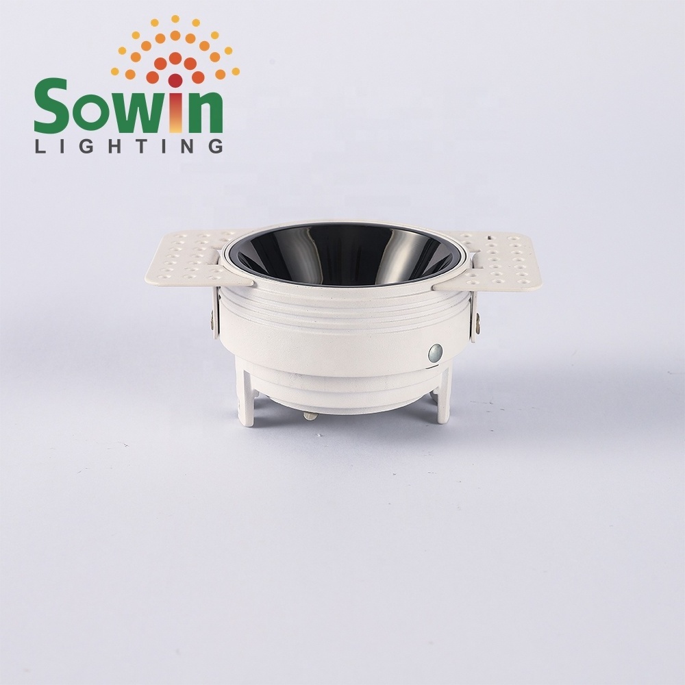 gu10 round led spotlight fixture downlight frame lamp housing mr16 fixture 7w  recessed spot light square