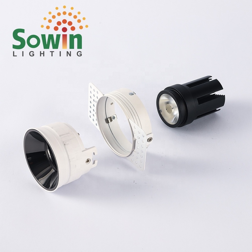 gu10 round led spotlight fixture downlight frame lamp housing mr16 fixture 7w  recessed spot light square