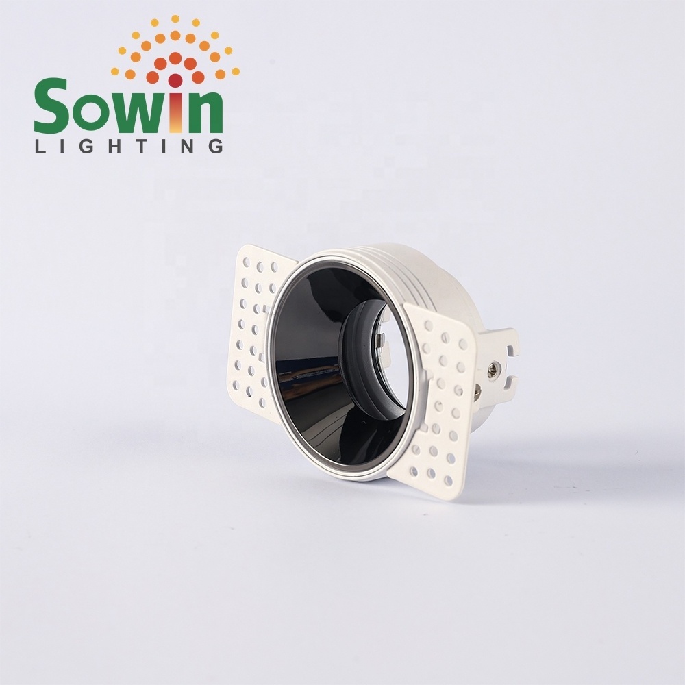 gu10 round led spotlight fixture downlight frame lamp housing mr16 fixture 7w  recessed spot light square