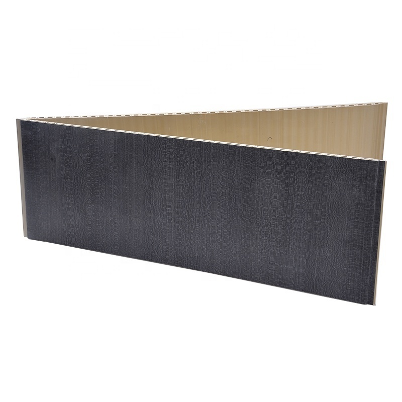 Bamboo Charcoal Wood Fiber Wall Panels Price PVC PET Film Cladding Wall Paneling WPC Fiberboard For TV Sofa  Background Board