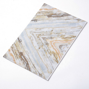 PVC UV marble stone waterproof High glossy grey tiles pvc wall decorative marble wall panel for bathroom