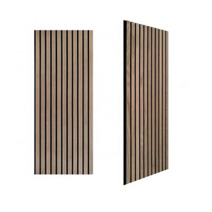 Factory Price Sound Absorbing Sound Proof Natural Wood Vneeer Slat Wall Acoustic Panels For Interior Decoration Wall And Ceiling