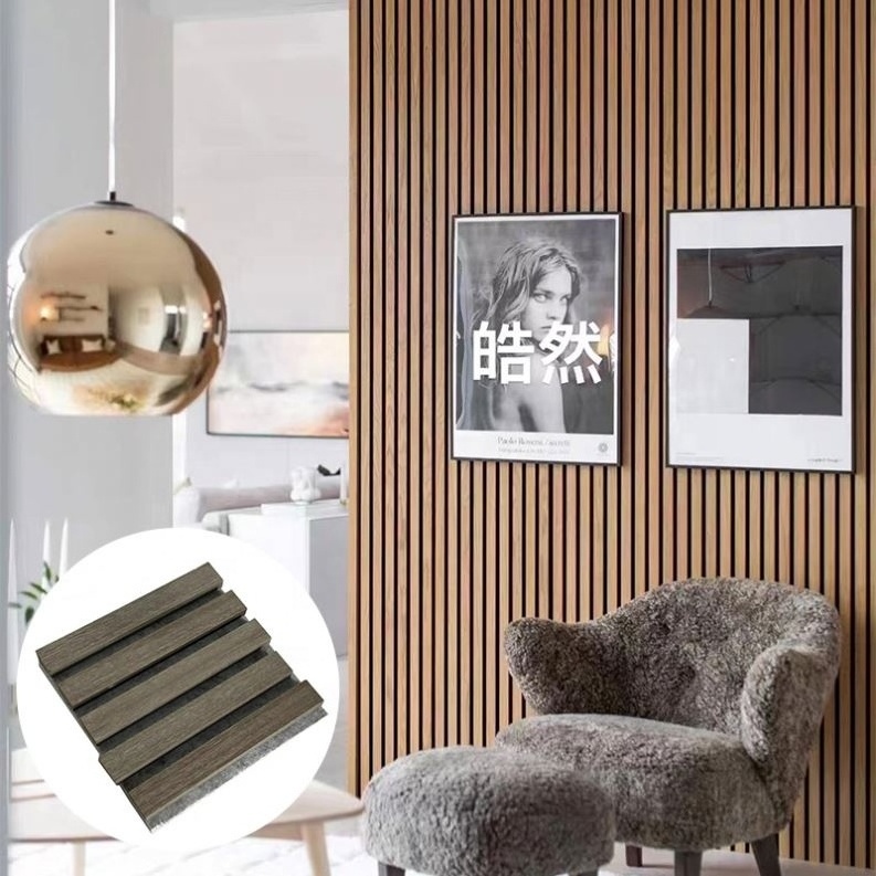 Apartment Wall And Ceiling Sound Absorbing Panels Wood Slat Soundproofing Materials Acoustic Panels