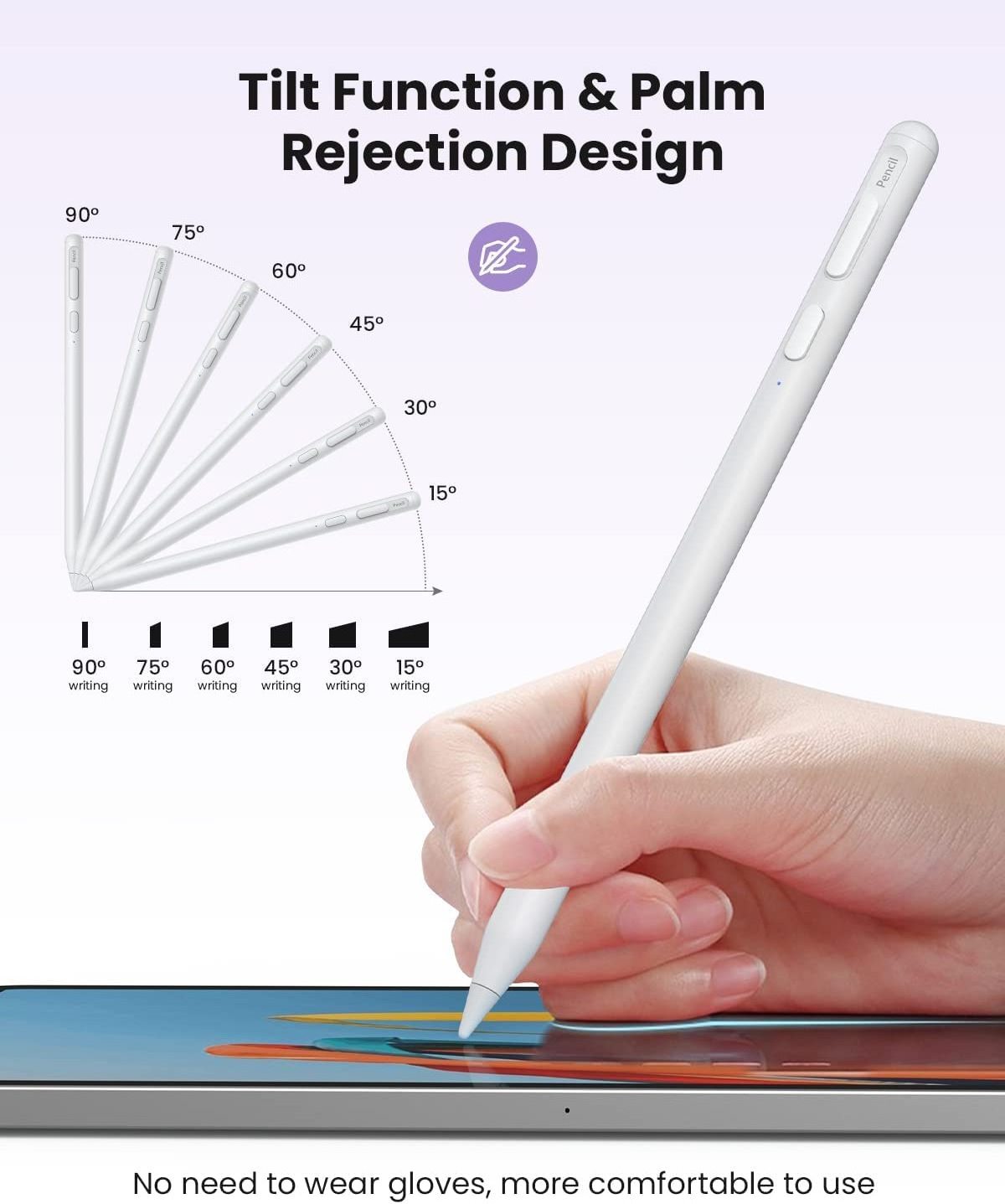 Custom Logo Magnetic Touch Screen Pen Tilt Pressure Drawing Stylus for iPad Pro Made of Durable Metal and Aluminum