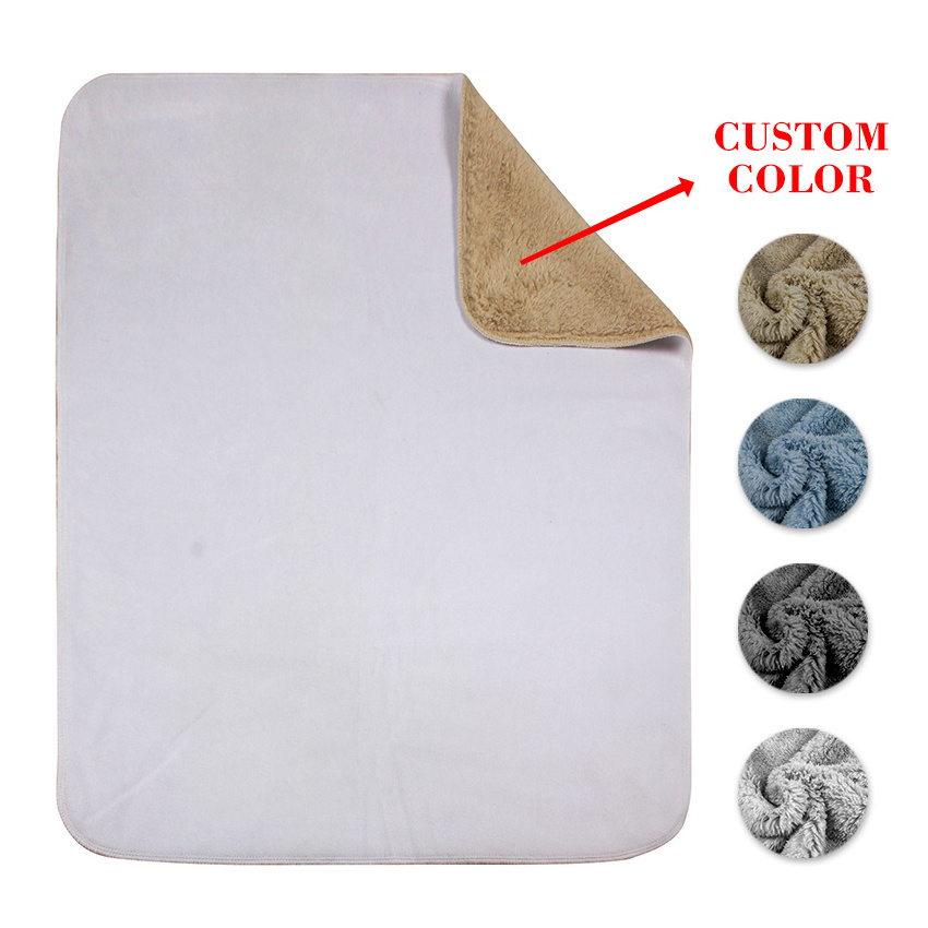 2023 Factory Direct Sale Recycled Sublimation Thickened Minky Blanket Flannel Sherpa Fleece Reversible Throw Blanket Cozy