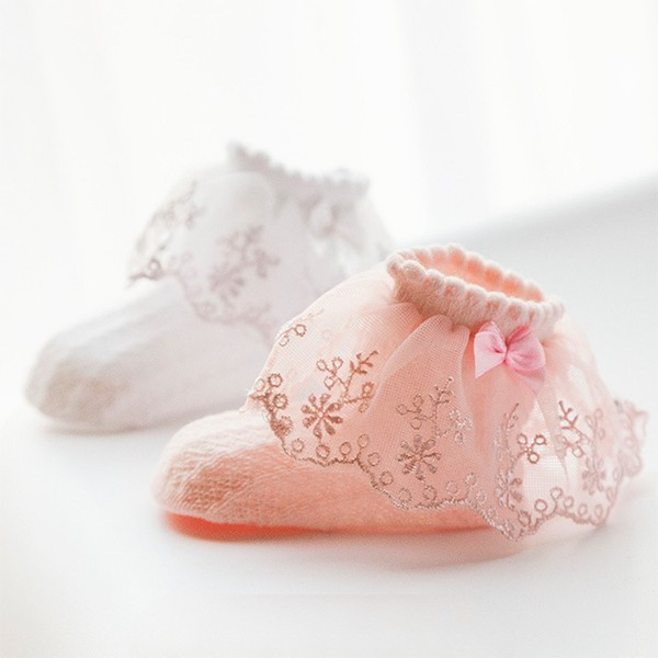 High quality comfortable 100% cotton cute lace baby socks