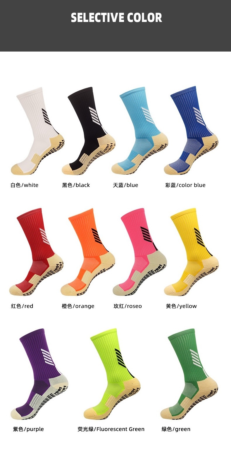 Crew Grip Socks Child Football Running Training Meia Adult Calcetines Anti Slip Sport Socks Logo Customized Men's Socks Autumn