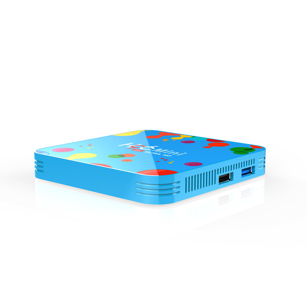 SOYEER Newest 4G 32G 128G H96 MINI H6 Android 9.0 TV BOX 4K 1080P 5.0G WIFI BT 4.1set top box Blue color