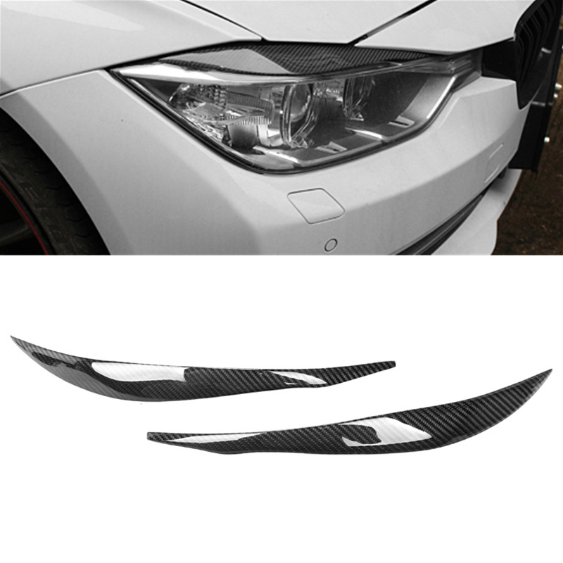 Dry Carbon Fiber Headlights Eyebrows Eyelids for BMW F30 F35 Front Headlamp Eyebrows 3 series Accessories