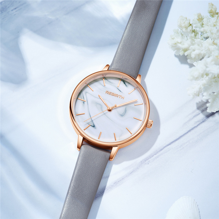 Rebirth flowers Watch Women Fashion Casual Leather Belt Watches Ladies' butterfly Quartz Clock Dress Wristwatches Reloj Mujer