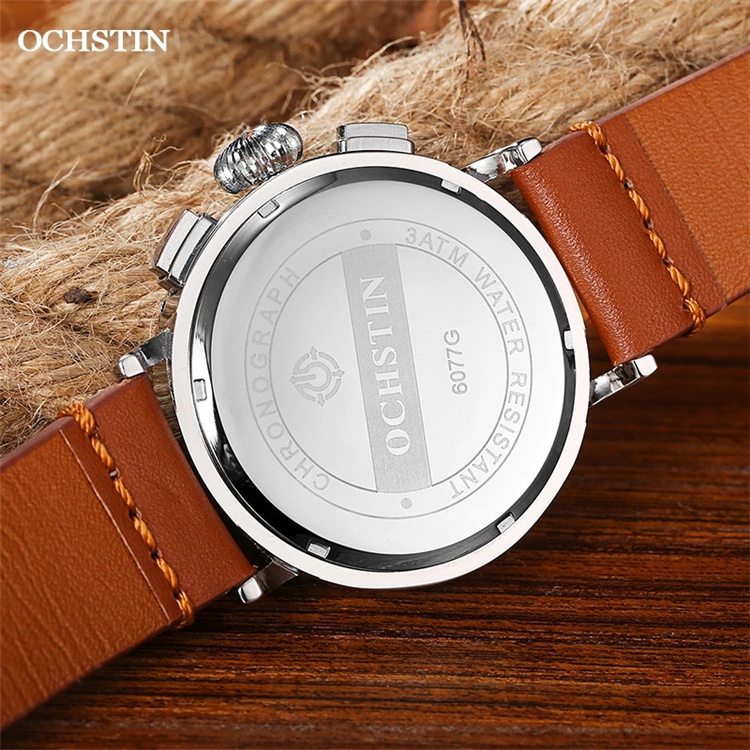 2024 New Men Watch Clock Luxury Top Brand OCHSTIN Pilot Classical Quartz Watches Male Waterproof Chronograph Luminous Wristwatch