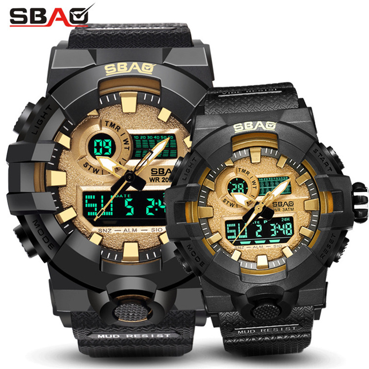 fashion Brand SBAO Men Analog Digital Swimming Sport Watches  fashion Couple Watch Lover's Quartz Wristwatches 2020 New