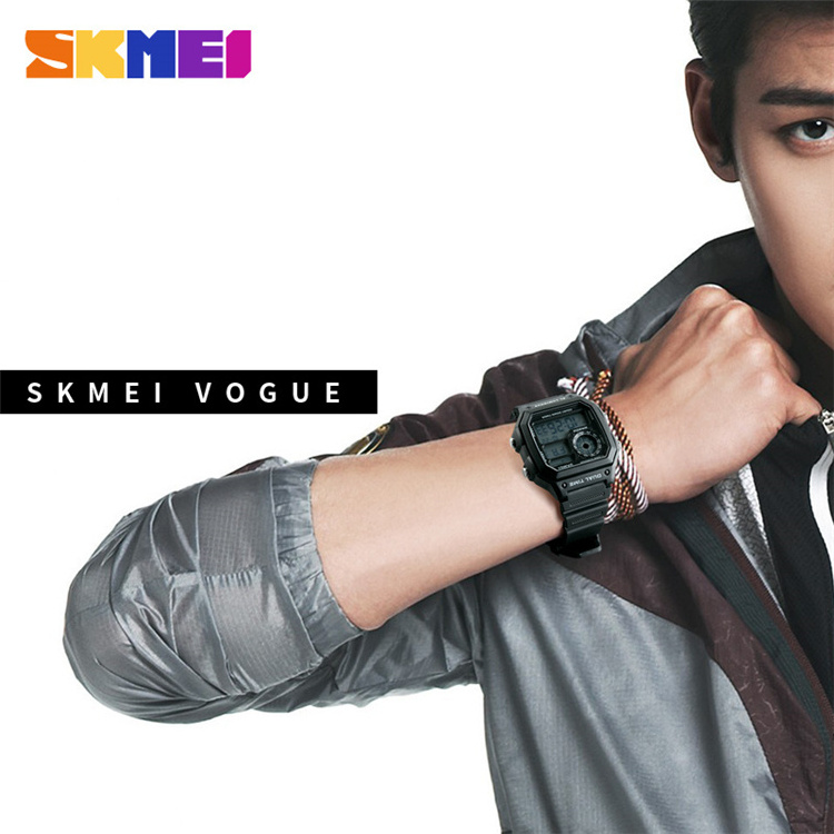 SKMEI 1299 Top Brand Luxury Digital Watch Men Double Time Countdown Waterproof Outdoor Sports Watches