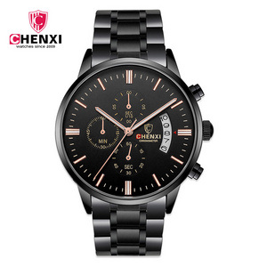 907 CHENXI Top Brand Quartz Watches Stainless Steel Waterproof Function Luxury Men Watch Date Clock Wristwatch