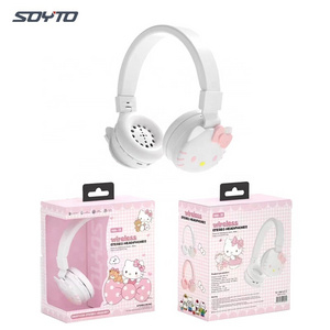 Shuoyin hello kitty headphones hallo helo mario bros headphone headset auriculares audifonos wholesale hello kitty cat figure