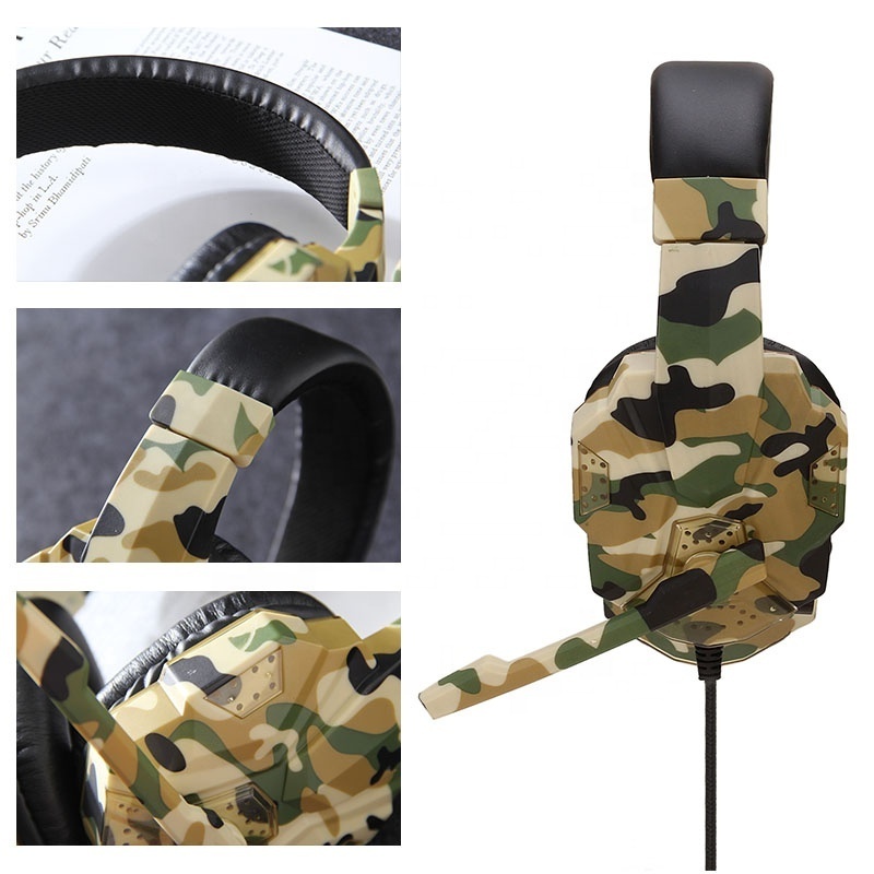 Camouflage Soyto Wholesale 3.5mm VR Gaming Headset Over Ear Wired Headphones Stereo Game Headsets