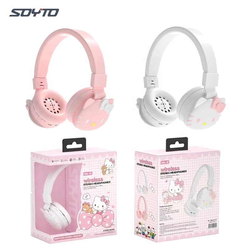 Shuoyin hello kitty headphones hallo helo mario bros headphone headset auriculares audifonos wholesale hello kitty cat figure