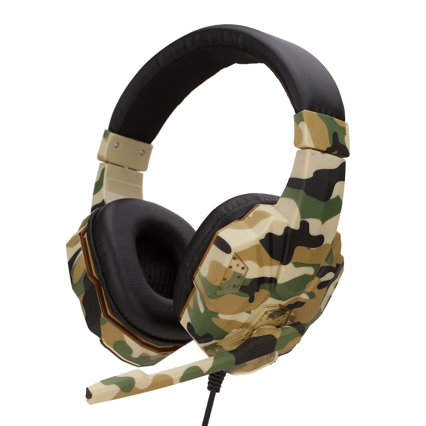 Camouflage Soyto Wholesale 3.5mm VR Gaming Headset Over Ear Wired Headphones Stereo Game Headsets