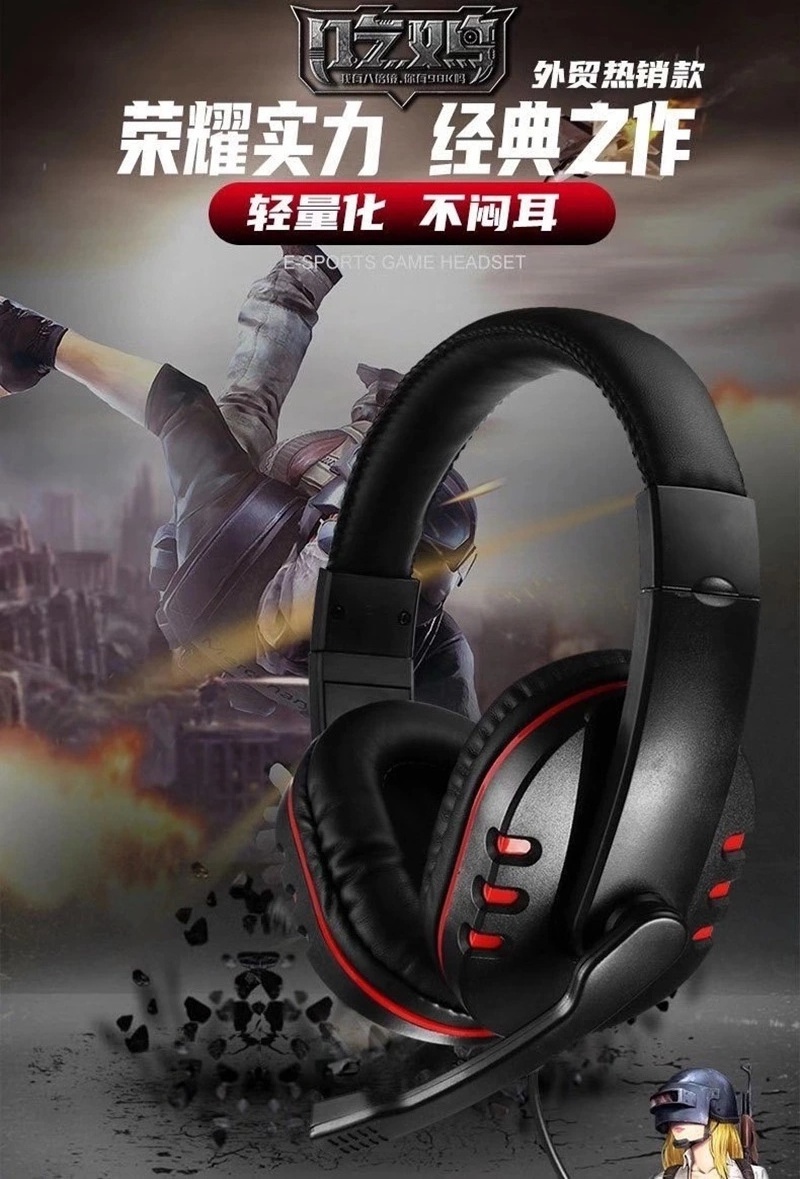 SY733 Gaming Headset Surround Stereo 3.5mm Vibration with Mic Comfortable Adjustable Headband game headphone