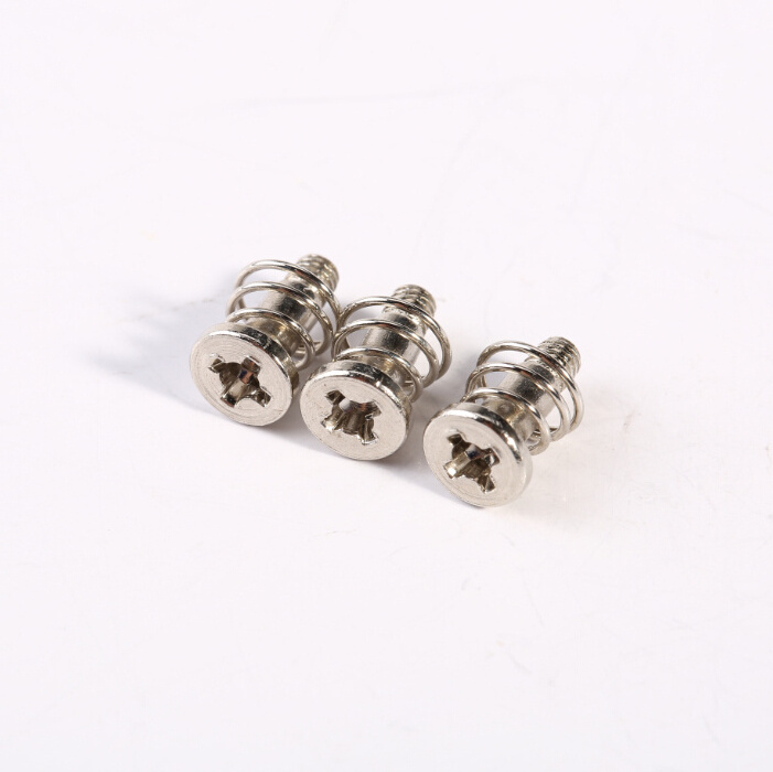 customized stainless flat phillip pan head spring screw/ spring loadedset screw for heatsink