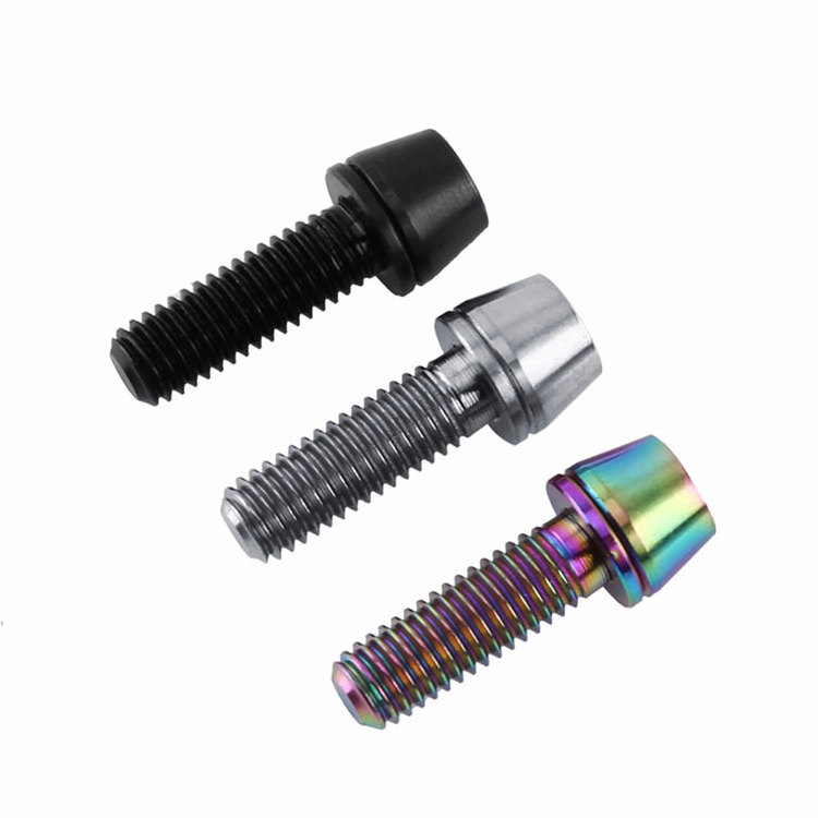 Original Multiple Color Titanium Bolt Stem Capitive Washer Gr.5 Cone Head Hex Screw Ti Fastener