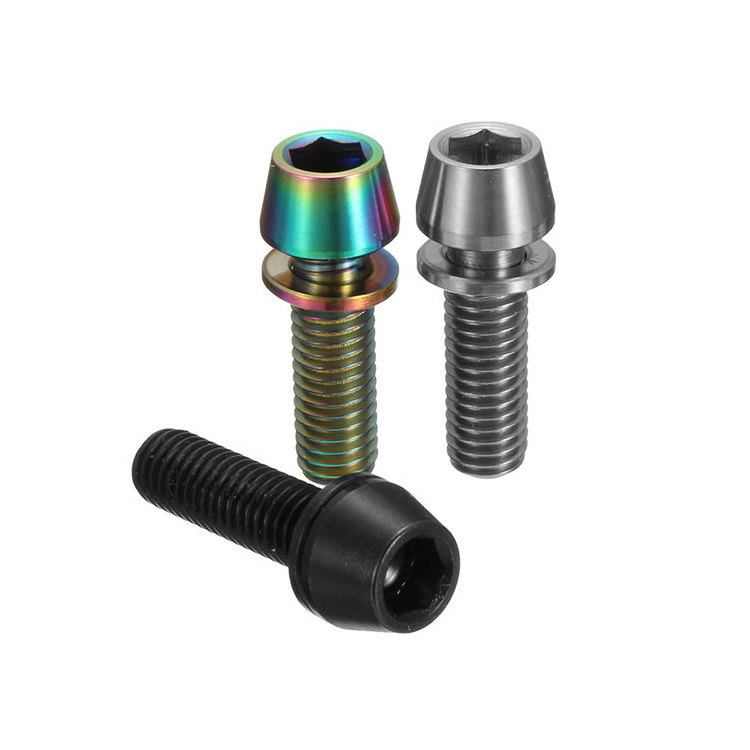 GR5 Hex Socket Cap Head Rainbow Titanium Bolt