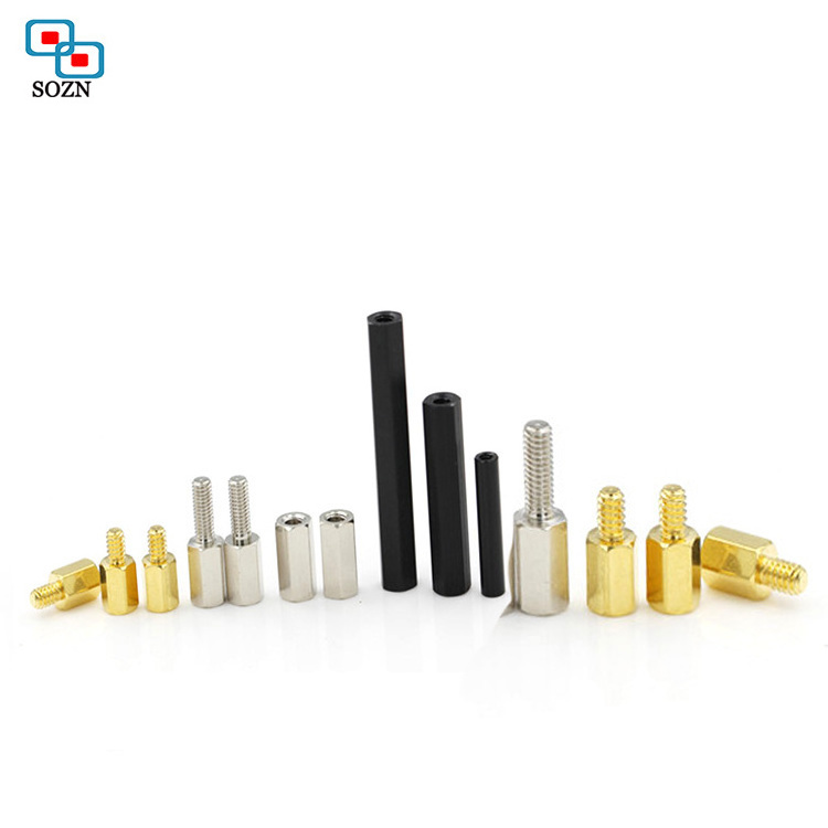 M2 M3 M4 M5 black around aluminum brass hex standoff/spacer male to female