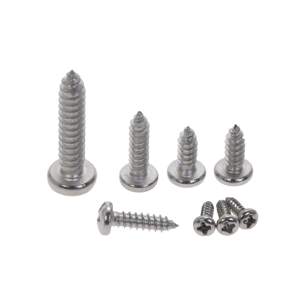 Factory Wholesale M4 Round Head Screw Self-tapping Screw 304 Stainless Steel Cross Round Head Self Tapping Screw Bolts