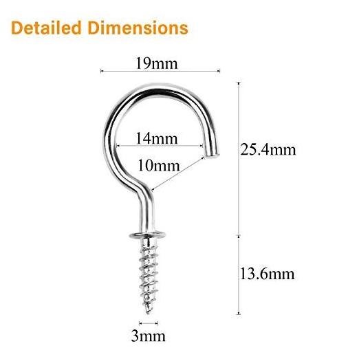 Eye Ring Question Mark Hook Sharp-tailed Self-tapping Screw Hook