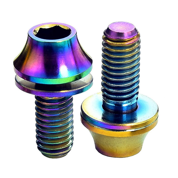 GR5 Hex Socket Cap Head Rainbow Titanium Bolt