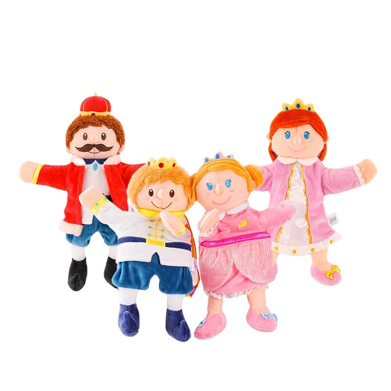 Jollybaby fairy tail story puppet theatre king queen prince role play family interactive custom hand puppets for kids