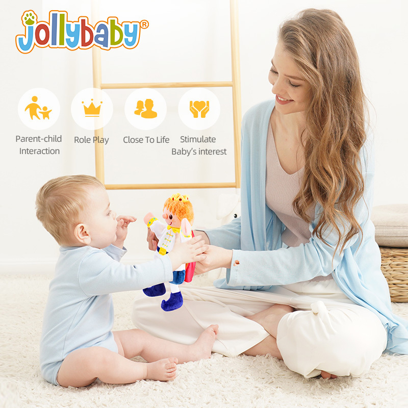 Jollybaby fairy tail story puppet theatre king queen prince role play family interactive custom hand puppets for kids