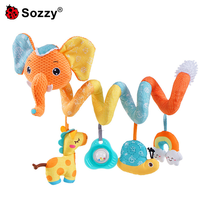 Sozzy music plush rabbit car seat crib new other educational soft stroller hanging spiral baby toys