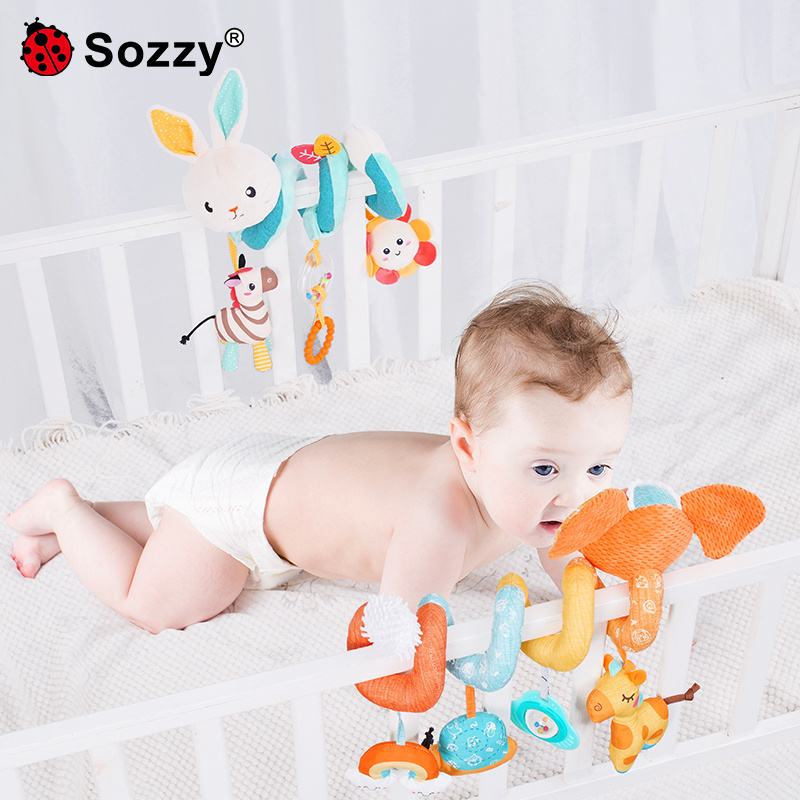 Sozzy music plush rabbit car seat crib new other educational soft stroller hanging spiral baby toys