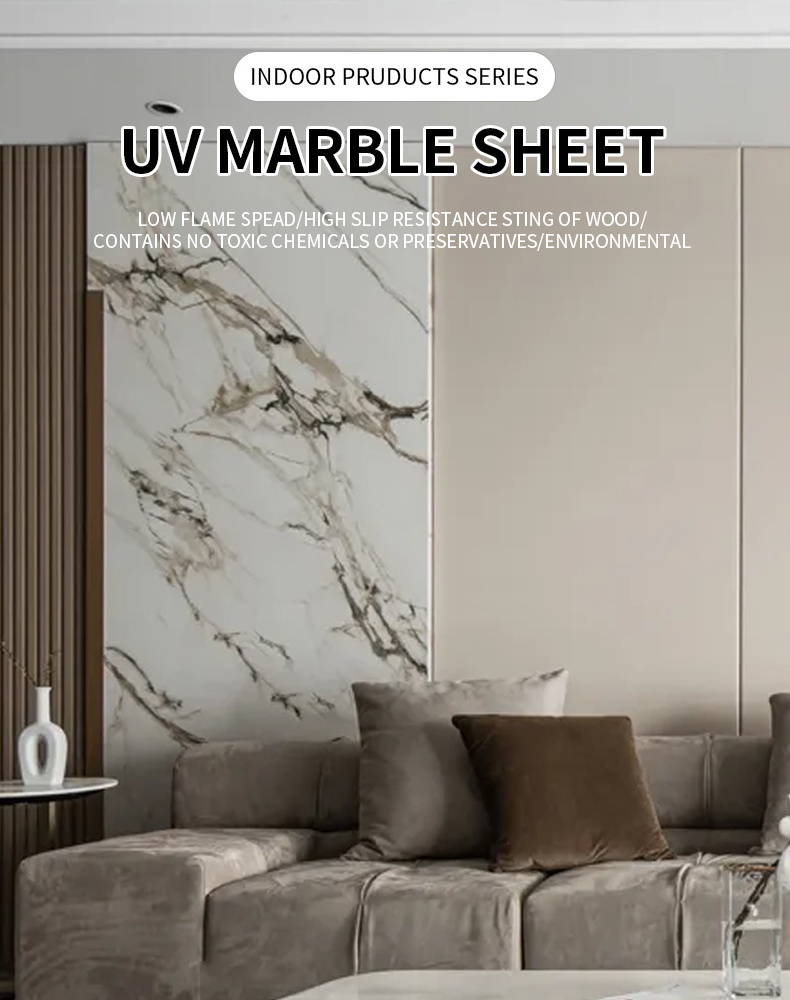 Competitive Price Stone Panels 4x8 Pvc Marble Sheet UV coating PVC wall ...