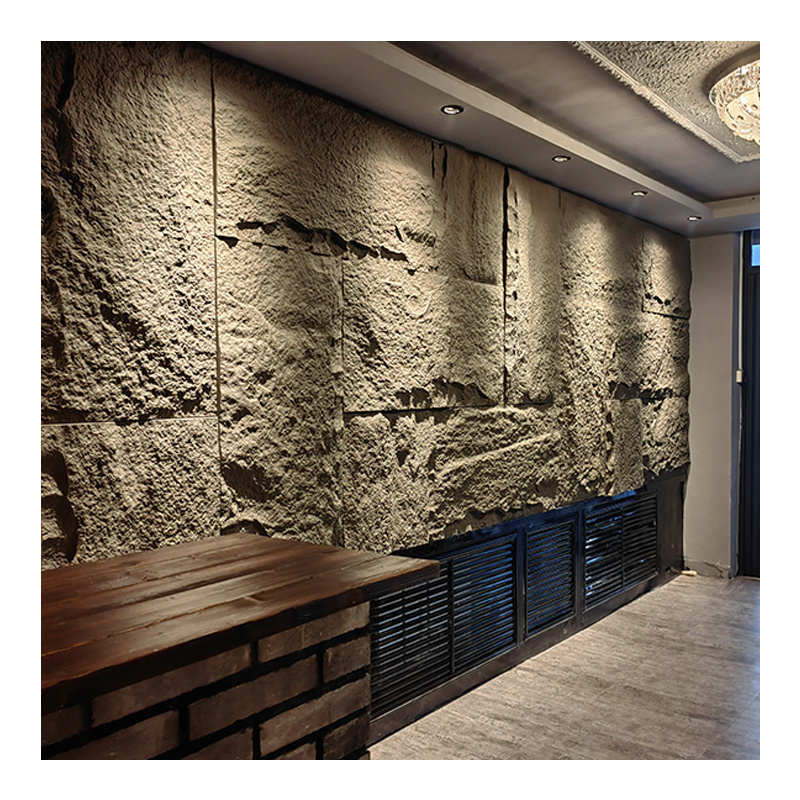 Lightweight PU Stone panel wall Faux Polyurethane Stone Panel 3D Wall Panel Board