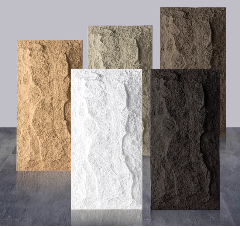 Polyurethane Stone Panel 3D Pu Polyurethane Artificial Stone Wall Slab 3D Faux Culture Pu Stone Wall Panel For Exterior Wall