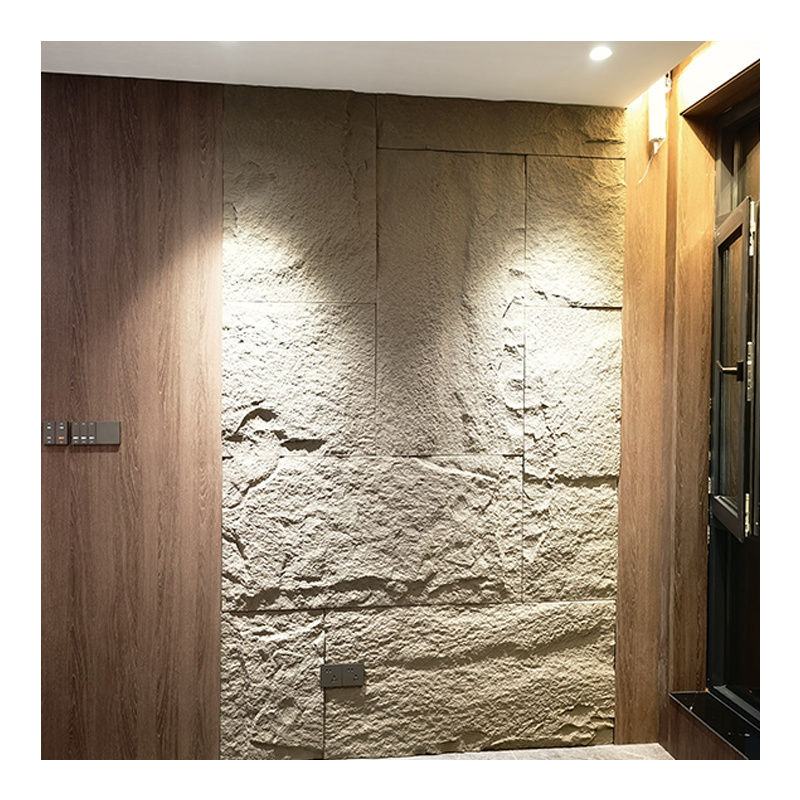 Polyurethane Stone Panel 3D Pu Polyurethane Artificial Stone Wall Slab 3D Faux Culture Pu Stone Wall Panel For Exterior Wall