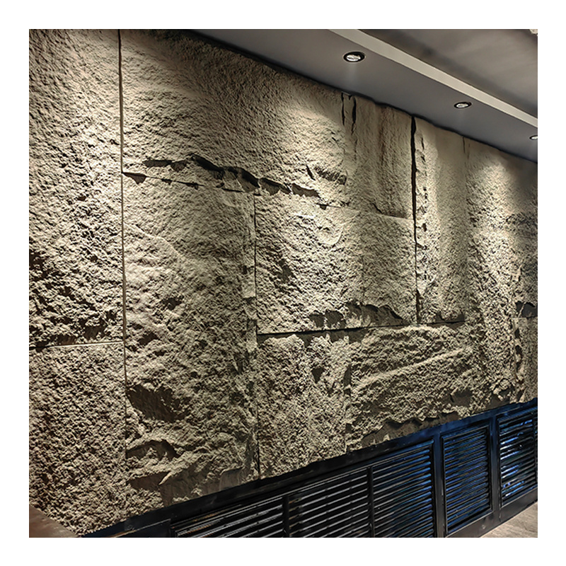 Polyurethane Stone Panel 3D Pu Polyurethane Artificial Stone Wall Slab 3D Faux Culture Pu Stone Wall Panel For Exterior Wall