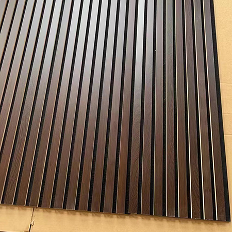 Fireproof Wall Decor Sound Absorbing Akupanel Wood Slatted Acoustic Panel For Hotel