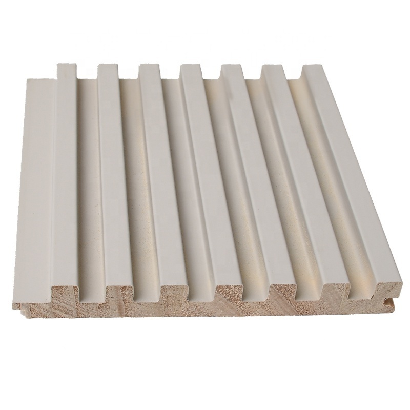 High Quality Vertical Wooden Slats Solid Pine Wood Fluted Panels For Wall