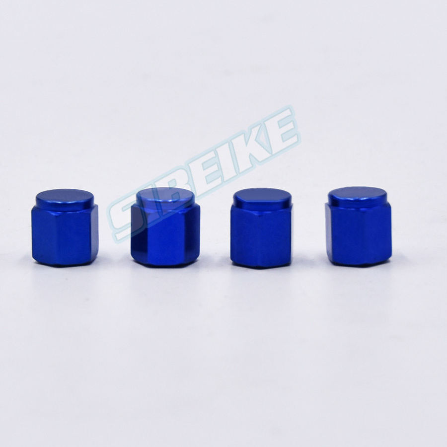 4Pcs/set universal titanium/purple /blue/grey alloy valve stem core cap for tire