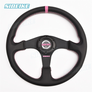 Racing Sim Steering Wheel JDM Tuning Black Leather 350mm Custom Modified Steering Wheel High Quality