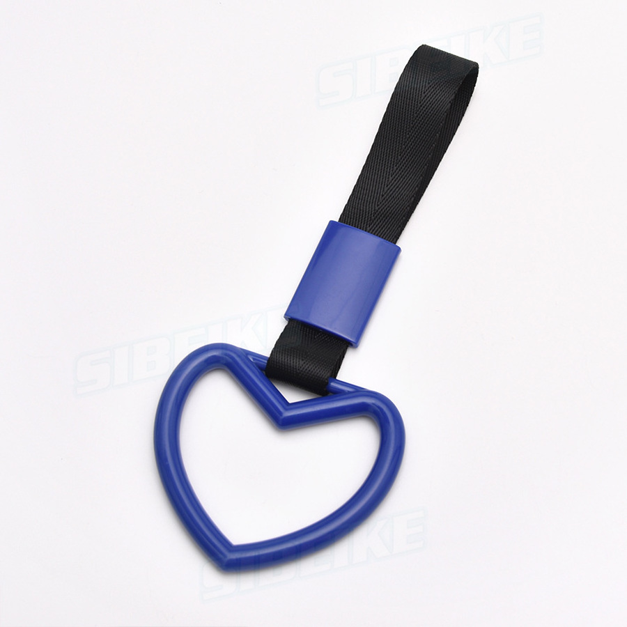 Train Bus Handle Hand Strap Jdm Style Nylon Braid-Plastic Material Car Warning Hanging Heart Tsurikawa Ring