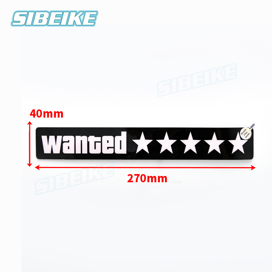 JDM El Light Up Led Car Window Windshield Stickers 5 Star Wanted Led Light Panel For Car Electric Sticker