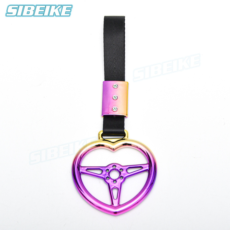 JDM Neo Chrome Tsurikawa Ring Heart Cloud Cat Shape Tsurikawa Ring Subway Train Bus Handle Strap Car Accessories