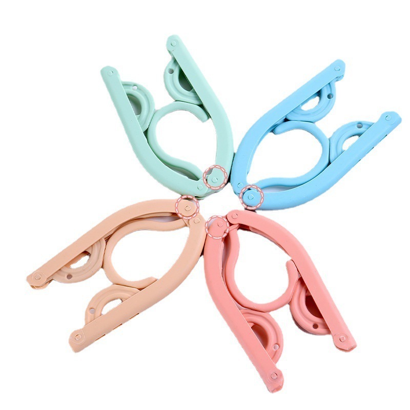 Mini Foldable Plastic Hanger Multifunctional Space-Saving and Environment-Friendly for Home Storage and Travel Coat Use