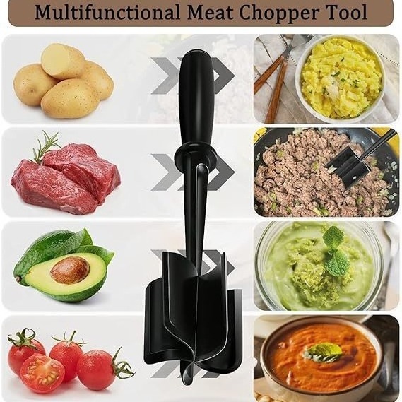 Factory Wholesale Multi-purpose Kitchen Ground Meat Chopper Beef Masher Heat Resistant Nylon Cooking Meat Grinder Chopper