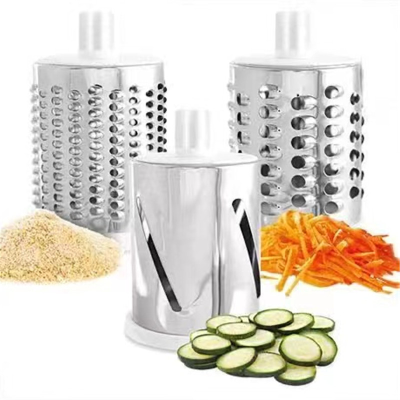 Wholesale stainless steel multi-function manual round rotary Cheese slicer vegetable shredder cutter chopper vegetable slicer